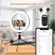 Кольцевая светодиодная лампа JEEMAK, комплект блогера, 10", 360 °, со штативом и держателем телефона, + селфи-пульт, 3309423 - изображение 4
