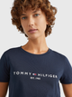 Koszulka damska bawełniana Tommy Hilfiger WW0WW31999-DW5 L Niebieska (8720114744561) - obraz 4