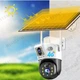Автономная двойная камера 4G видеонаблюдения на солнечной батарее 12000 мАч беспроводная с сиреной - изображение 6