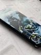 Чехол-книжка с рисунком для Xiaomi Redmi Note 8 Черный :: Мото Драйв (принт 68) - изображение 3