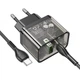 Блок питания Hoco N34 Dazzling + кабель Type-C (PD 20 Вт, QC 3.0, USB Type-C USB Type-A, мощный, с быстрой зарядкой) - Черный - изображение 2