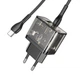 Блок питания Hoco N34 Dazzling + кабель Type-C (PD 20 Вт, QC 3.0, USB Type-C USB Type-A, мощный, с быстрой зарядкой) - Черный - изображение 4