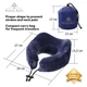 Дорожня подушка ортопедична для подорожей Royal Rest Memory Foam 27*29*15см Синя (RR-02) - зображення 2