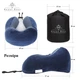 Дорожная подушка ортопедическая для путешествий Royal Rest Memory Foam 27*25*12см Синя (RR-03) - изображение 3