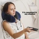 Дорожная подушка ортопедическая для путешествий Royal Rest Memory Foam 27*25*12см Синя (RR-03) - изображение 4