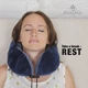 Дорожная подушка ортопедическая для путешествий Royal Rest Memory Foam 27*25*12см Синя (RR-03) - изображение 5