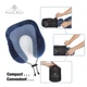 Дорожная подушка ортопедическая для путешествий Royal Rest Memory Foam 27*25*12см Синя (RR-03) - изображение 6