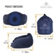 Дорожня подушка ортопедична для подорожей Royal Rest Memory Foam 28*28*13см Синя (RR-01) - зображення 2