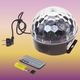 Светодиодная диско лампа музыкальный диско-шар Musik Ball ART-212 с Bluetooth и MP3 флешка + пульт - изображение 1