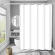 Шторка для ванны из полиэстера водонепроницаемая Bathlux 180x180 см с кольцами белая матовая - изображение 3