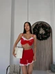 Комплект женского белья на новый год, новогодний комплект белья 2227 Simply sexy Красный XS - изображение 7