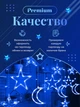 Світлодіодна гірлянда штора Grant Зірка і Місяць, на вікно, з пультом, різні режими, синя, 3м - зображення 2