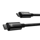 Кабель Baseus Type-C to Type-C Tungsten Gold 2m 240W CAWJ040101 черный - изображение 2