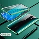 Магнитный чехол с защитным стеклом для Xiaomi Redmi Note 8 Pro Зелёный (084768_8) - изображение 1