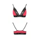 Эластичный топ с кружевом Passion PS001 TOP L, red-black - изображение 4
