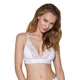 Эластичный топ с кружевом Passion PS001 TOP L, white - изображение 1