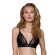 Эластичный топ с кружевом Passion PS001 TOP L, black - изображение 1