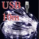 Гірлянда USB 10м, Біла з мідного та срібного дроту від повербанка, адаптера, ноутбука, комп'ютера 5V - зображення 1