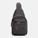 Сумка-слинг мужская кожаная Laras K10223adark Коричневая (ROZ6501002491) - изображение 1