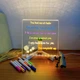 Світлодіодний нічник Led дошка планер для малювання 7 кольорів маркерів USB світильник 20*20см 3D - зображення 8