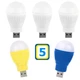 USB LED Лампочка 2 W, Набір 5 шт. Портативна лампа для павербанка світильник нічник - зображення 1