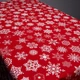 Скатерть для обеденного или кухонного стола, водоотталкивающая тефлоновая ткань, новый год, рождество – белые снежинки на красном фоне, 240см*170см. - изображение 3