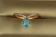 Кольцо Xuping Jewelry Золушка с голубым камнем р 17 золотистое - изображение 1