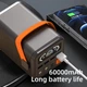 УМБ Павербанк 60000 mAh Быстрая Зарядка PD + QC 55W, фонарик - для Телефона Роутера Планшета Ноутбука Часов Наушников Портативна Батарея Внешний аккумулятор - изображение 9