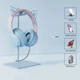 Навушники FINGERTIME BT029C CAT EAR з мікрофоном та підсвічуванням з котячими вушками, бездротові + дротові, колір фіолетовий - зображення 5