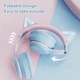 Навушники FINGERTIME BT029C CAT EAR з мікрофоном та підсвічуванням з котячими вушками, бездротові + дротові, колір фіолетовий - зображення 7