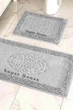 Коврики в ванную 60x100 Zerya серые мягкие прямоугольные для ванной комнаты и туалета хлопковая нить - изображение 2