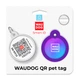 Адресник для собак и котов металлический WAUDOG Smart ID c QR паспортом "Градиент фиолетовый", круг, Д 30 мм (230-4034Collar) - изображение 5