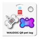 Адресник для собак и котов металлический WAUDOG Smart ID c QR паспортом "Градиент фиолетовый", кость, Д 40 мм, Ш 28 мм (231-4034Collar) - изображение 5