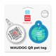 Адресник для собак и котов металлический WAUDOG Smart ID c QR паспортом "Градиент голубой", круг, Д 30 мм (230-4036Collar) - изображение 5