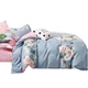 Комплект постільної білизни полуторний ZMW "Home Textiles" (37471) Квіти на блакитному - зображення 3