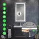 Прямоугольное зеркало с LED подсветкой 60 на 90 см, с Smart-блоком, линзой с подсветкой и подогревом, модель Karnet La Mir (karnet85) - изображение 2
