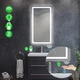 Закруглене дзеркало з LED підсвіткою 60 на 90 см, з ІЧ вимикачем та підігрівом з Механічним керуванням, модель Noemi La Mir (noemi70) - зображення 2