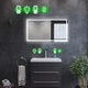 LED-зеркало 80x60см, с подогревом и двумя механическими включателями, модель Noemi (Neomig24) - изображение 2