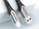 Кабель зарядний Vention USB 2.0 — microUSB 1 м металевий корпус Black (YM0262) - зображення 1