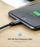 Кабель зарядный Ugreen MFi сертифицированный lightning с алюминиевым корпусом 0.25М Black (US199) - изображение 3