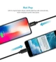 Кабель зарядный Ugreen MFi сертифицированный lightning с алюминиевым корпусом 0.25М Black (US199) - изображение 6