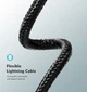 Кабель зарядный Ugreen MFi сертифицированный lightning с алюминиевым корпусом 0.25М Black (US199) - изображение 10