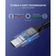 Кабель зарядный Ugreen USB Type-C 60W 3A Gen1 5Gbps Cable для быстрой зарядки 1.5 м Gray (US161) - изображение 4