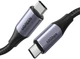 Кабель зарядный Ugreen USB Type-C to Type-C USB C 3.1 Gen 2 10Gbps 4K с нейлоновой оплеткой 1 м (YM0223) - изображение 1
