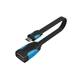 Кабель перехідник Vention Flat USB2.0 A -Micro B OTG Cable 0.1 M Black (YM0208) - зображення 1