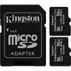 Карта пам`яті MicroSDHC 2x32GB UHS-I Class 10 Kingston Canvas Select Plus R100MB/s + SD-адаптер (SDCS2/32GB-2P1A) - зображення 1