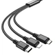 Кабель Hoco Combo 3в1 X76: Lightning/Type-C/Micro USB, 1 м, 2A - изображение 3