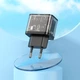 Сетевое зарядное устройство Hoco dazzling dual-port N34 USB/1Type-C 20W/3A - изображение 6