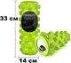 Массажный ролик-валик для МФР и йоги EasyFit EVA Spikes 33 см роллер-массажер для спины, ног, рук и шеи EF-2015-GN Салатовый (56001306) - изображение 1