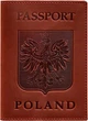 Кожаная обложка для паспорта BlankNote Crazy Horse с Польским гербом Коралл (BN-OP-PL-coral) - изображение 1